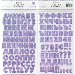 Cardboard stickers-alphabet Polkadot 