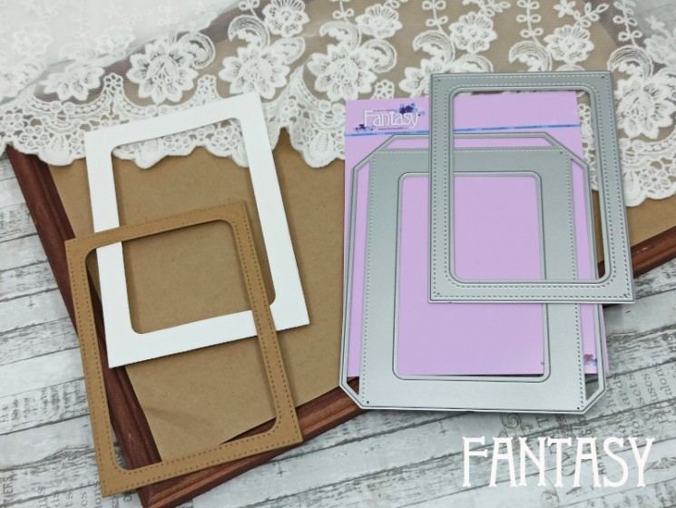 Knife for cutting Fantasy "Photo frame small under the photo 9*13cm" 2 knives size 14.7*11.8 cm and 13.4*9 cm