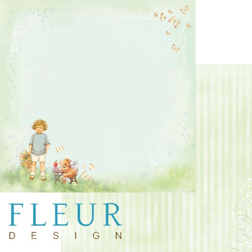 Double-sided sheet of paper Fleur Design Boys "Real friends", size 30. 5x30. 5 cm, 190 gr/m2