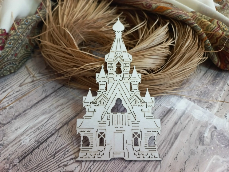 Чипборд FantasyScrap "Сказочный терем", Fch-4021, размер 12,8*7 см