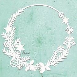 Чипборд Mintay Papers "Christmas Wreath", размер 30х30 см, толщина 2 мм