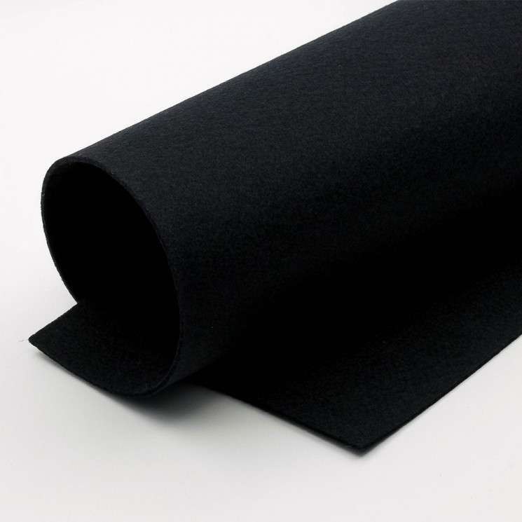 Decorative felt "Black", A4 size, thickness 1 mm, 1 pc