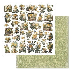 Двусторонний лист бумаги ScrapMania "Затерянная среди роз. Детали", размер 30,5х30,5 см, 180 гр/м2 