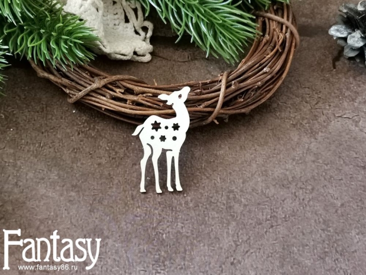Чипборд Fantasy "Оленёнок 3719", размер 2,8*4,8 см