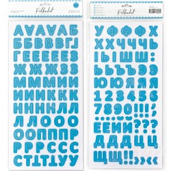 Cardboard stickers-alphabet Polkadot 