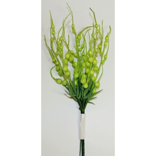 Decorative bouquet "Spikelets" green, 6pcs, length 20cm
