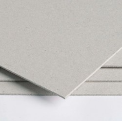 A sheet of gray bound cardboard, size 20x20 cm, thickness 1.2 mm