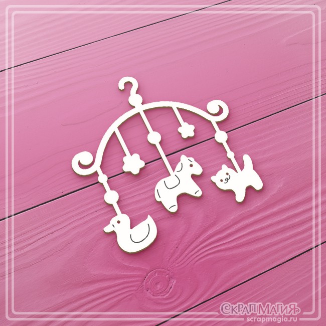 Chipboard Scrapmagia "Mobile for girls", size 53x55 mm
