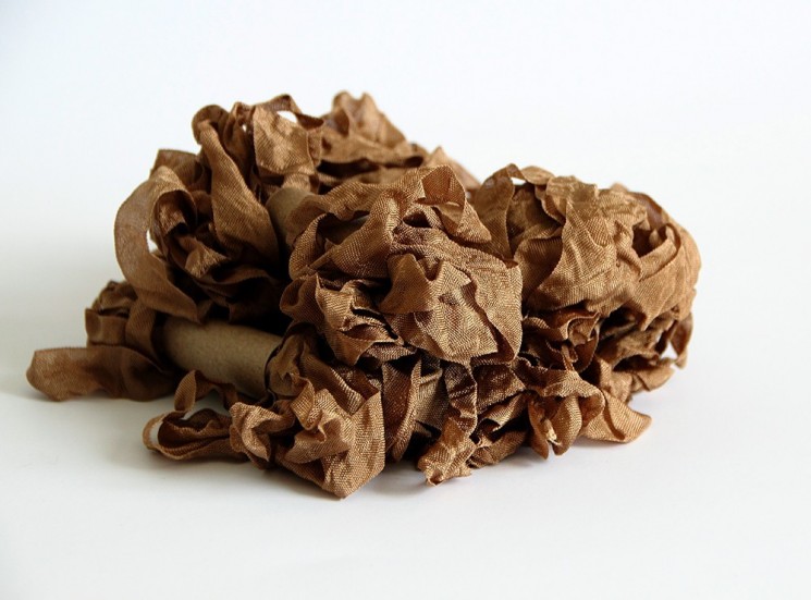 Shabby ribbon "Brown", width 1.5 cm, length 1 m