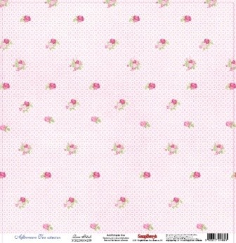 One-sided sheet of paper Scrapberry's Afternoon tea "Rose petals", size 30x30 cm, 180 g/m2 