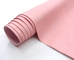 Переплётный кожзам Италия, цвет розовый матовый, 50Х46 см, 225 г/м2