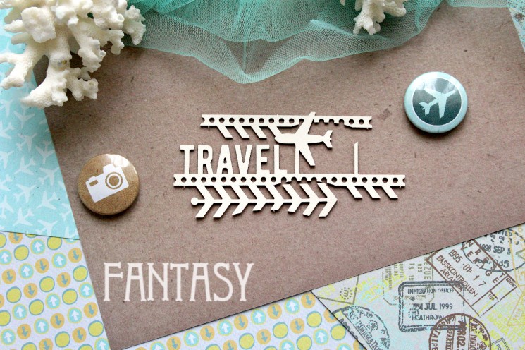 Chipboard Fantasy "Journey 860" size 9.5*4.5 cm