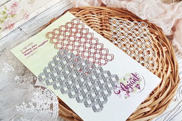 Нож для вырубки "Двойной марокканский узор" от AgiArt. Размер вырубки: 113*74 mm