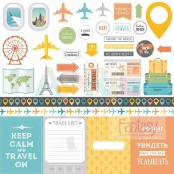 One-sided sheet of April paper Travel more 
