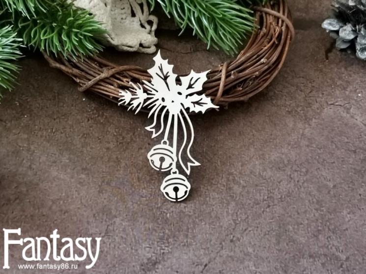 Чипборд Fantasy "Бубенцы 3717", размер 7,5*5 см 