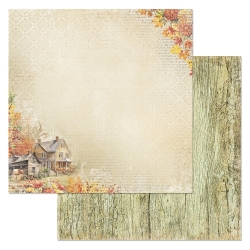 Двусторонний лист "В гостях у осени. Душевный сентябрь", размер 30*30 см, 180гр (ScrapMania)
