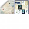 Набор двусторонней бумаги ScrapМир "Nautical Graphic", 11 листов, размер 20*20 см, 190 гр/м2