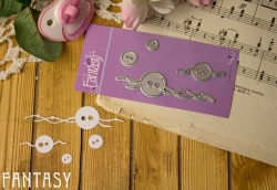 Нож для вырубки Fantasy "Пуговки", размер от 1,1Х1,1 до 2,3Х8,5 см