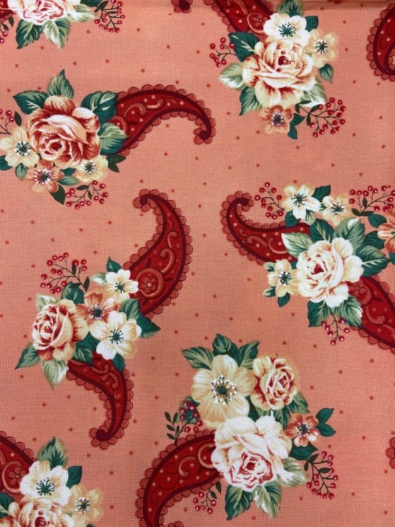 A piece of fabric "Floral print", cotton, size 50X55 cm