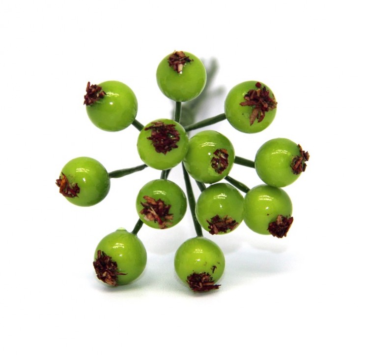Decorative bouquet of Needlework " Light green berries"