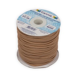Elastic cord (elastic band), beige, width 2 mm, length 1 m