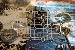 Чипборд Fantasy "Решетка с гексагонами 011", размер 7,5*11,9 см