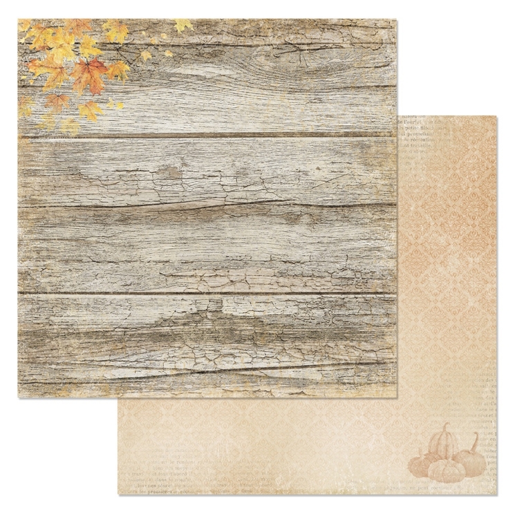 Двусторонний лист "В гостях у осени. Воспоминания старого клена", размер 30*30 см, 180гр (ScrapMania) 