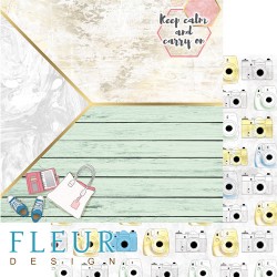 Двусторонний лист бумаги Fleur Design Мечтай "Все успеть", размер 30,5х30,5 см, 190 гр/м2