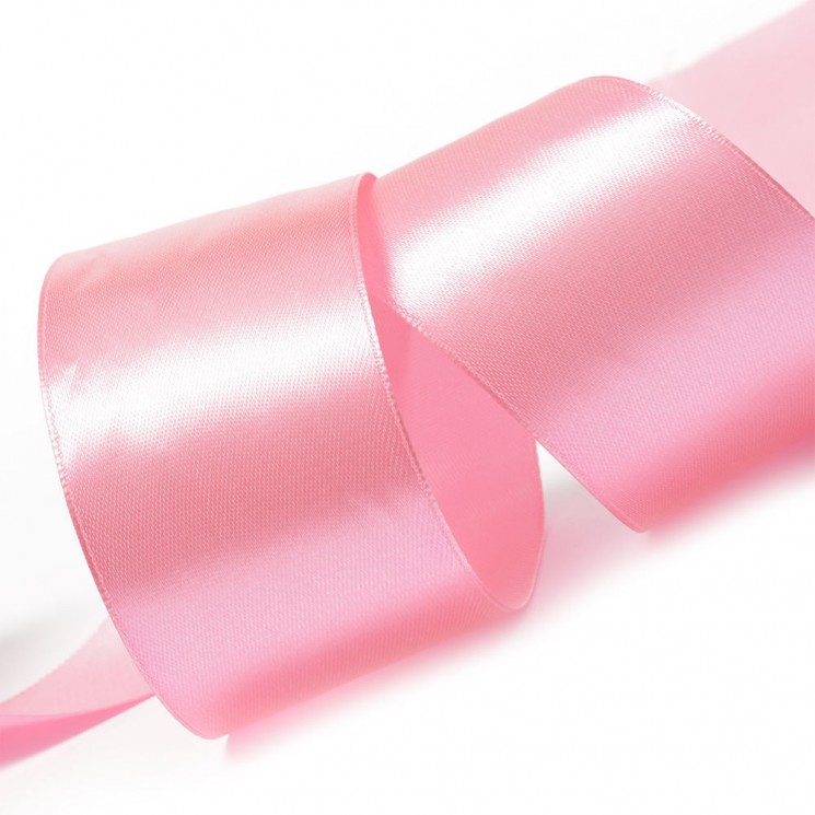 Satin ribbon "Pink", width 5 cm, length 5.6 m