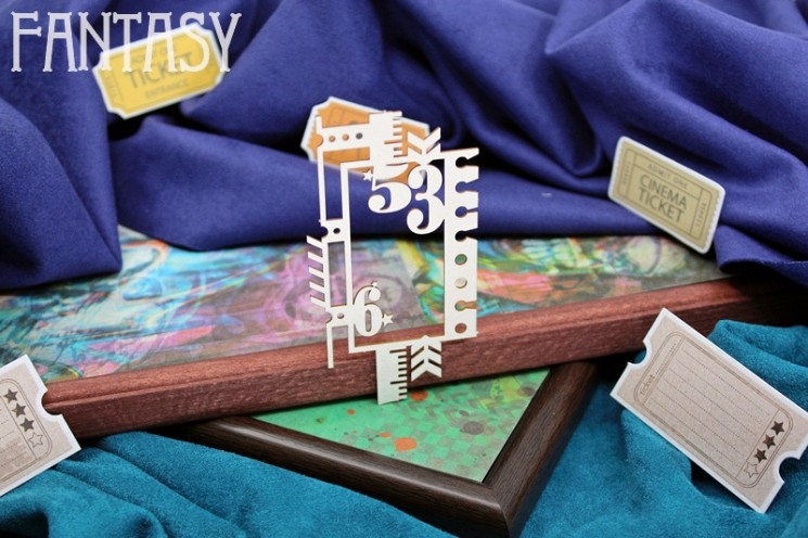Chipboard Fantasy "Steampunk 536" size 9*4.6 cm