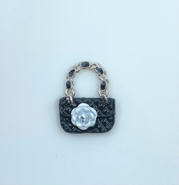 Decor for creativity "Black handbag", size 2.5 cm, 1 pc