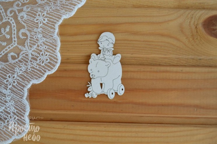 Чипборд Просто Небо "Малыши-11", размер 4,4х7,5 см