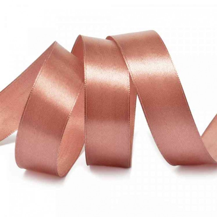 Satin ribbon "Pink-beige", width 5 cm, length 5.6 m