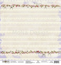 Односторонний лист бумаги MonaDesign Моя девочка "Цветочные кружева размер 30,5х30,5 см, 190 гр/м2