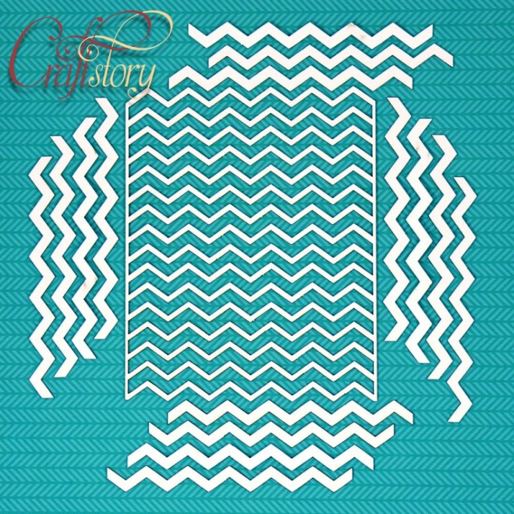 CraftStory chipboard "Background Chevron", size 14x11 cm
