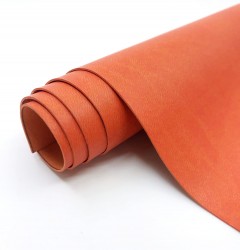 Binding leatherette Italy, color Orange matte, 50X35 cm, 225 g /m2 
