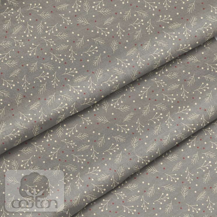 Ткань 100% хлопок Польша "Белые веточки", размер 50Х50 см