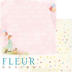 Double-sided sheet of paper Fleur Design Girls 