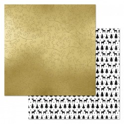 Двусторонний лист бумаги ScrapMania "Сканди Новый Год. Узоры", размер 30х30 см, 180 гр/м2