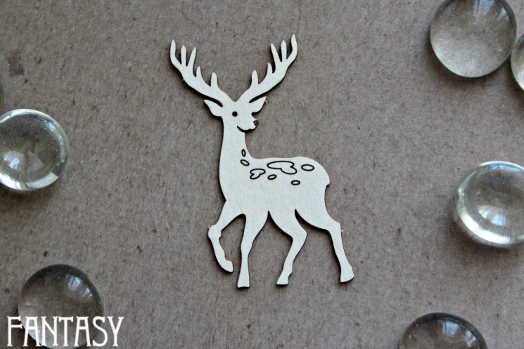 Chipboard Fantasy "Deer 1212" size 5.6*4 cm