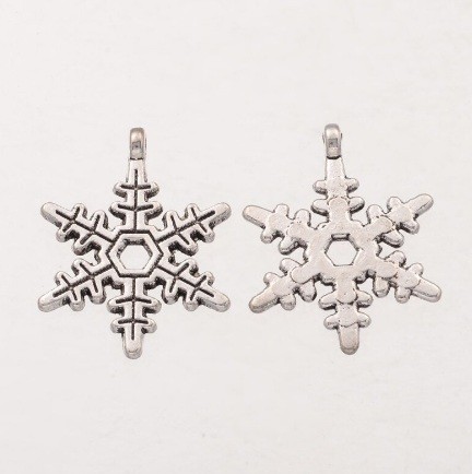 Silver pendant "Snowflake No. 4", size 2, 4x1, 8 mm, 1 piece