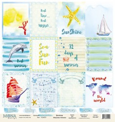 One-sided sheet of paper MonaDesign Sea party 