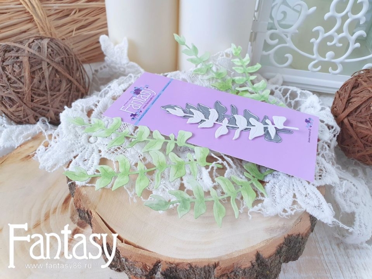 Нож для вырубки Fantasy « Веточка эвкалипта 1384», размер 8*2,5 см