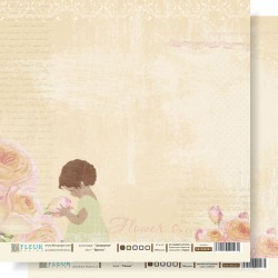 Двусторонний лист бумаги Fleur Design Девишник "Цветок", размер 30,5х30,5 см, 190 гр/м2