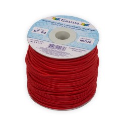 Elastic cord (elastic band), red, width 2 mm, length 1 m