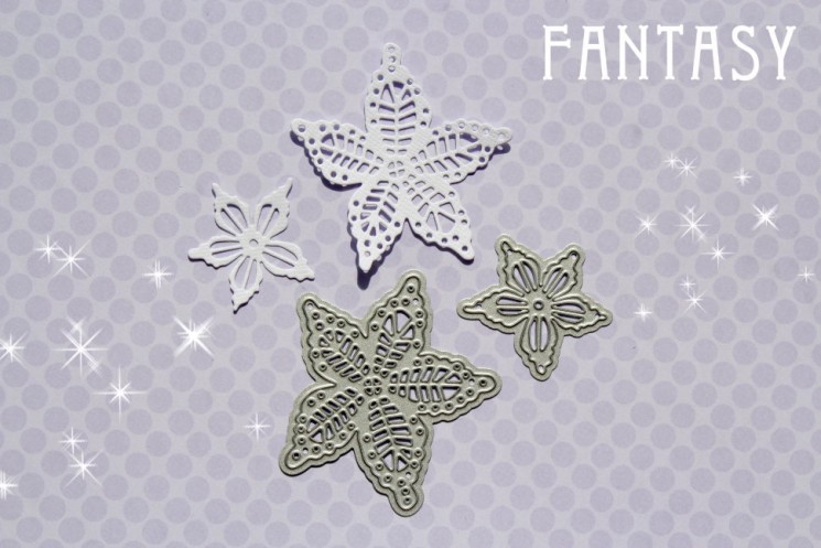 Ножи для вырубки Fantasy цветок "Крапивка - крапинка" размер 5,6 и 3,4 см