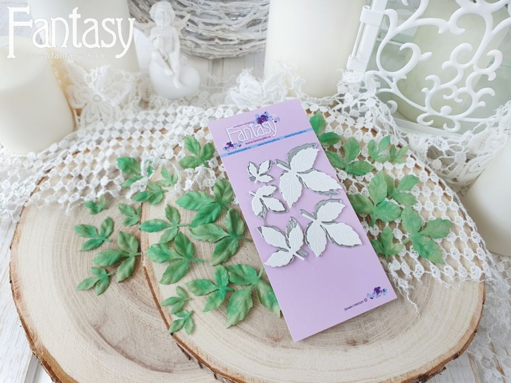 Нож для вырубки Fantasy «Листья розы 1478», размер 5,4*6,7 см