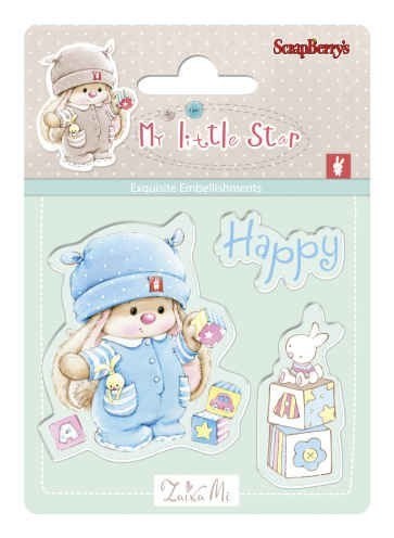 Scrapberry's "Bunny Mi" stamp set. Kids(ENG)", size 7X7 cm