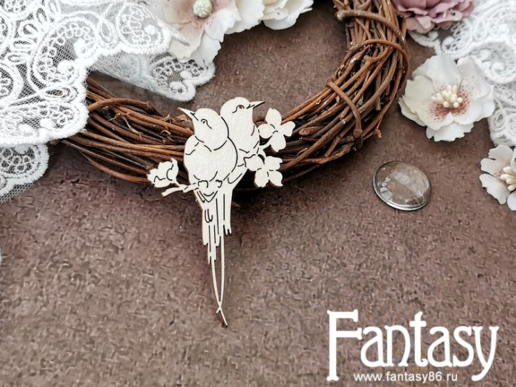 Чипборд Fantasy «Птицы 3672» размер 8,5*5,5 см