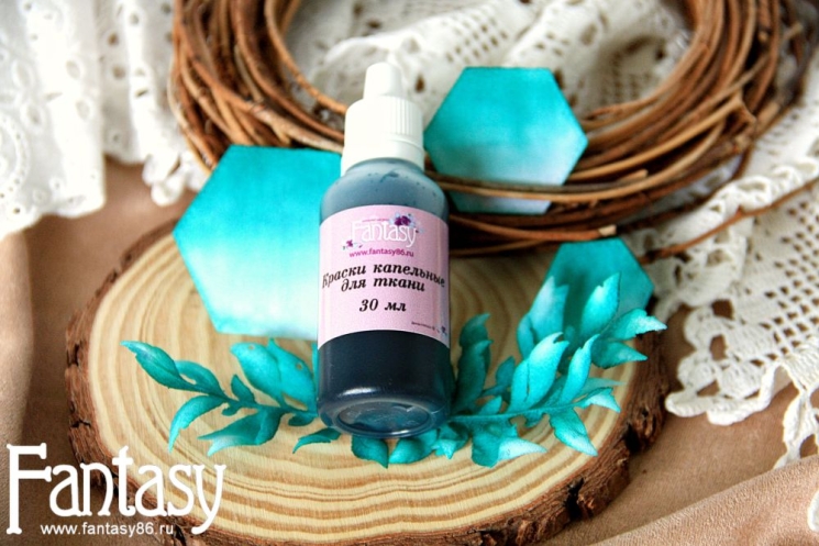 Капельная краска Fantasy для ткани "Мятный тиффани", 30 мл 